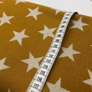 Handgefertigt Canvas Natural Stars gold