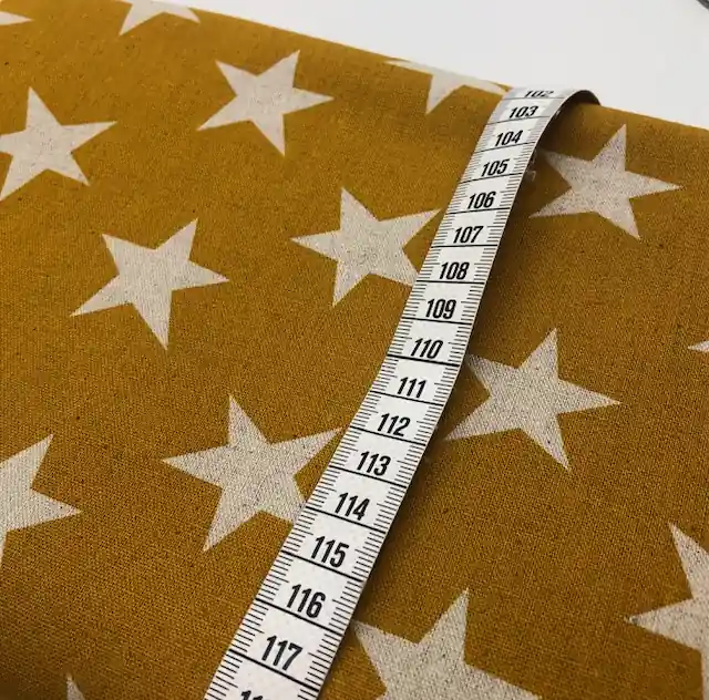 Handgefertigt Canvas Natural Stars gold