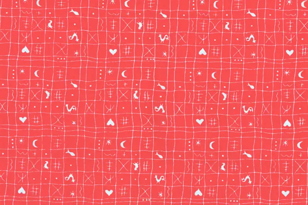 Westfalenstoff Hähnchen rot/weiß Echt