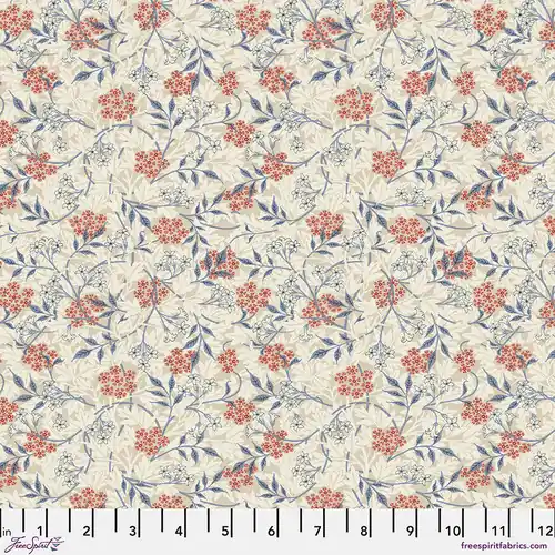 Preiswert Baumwoll-Voile Cotton Lawn Bexleyheath Morris&Co Jasmine Bisquit