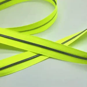 Preis Gesenkt Reißverschluss metallisiert neongelb/silber breit