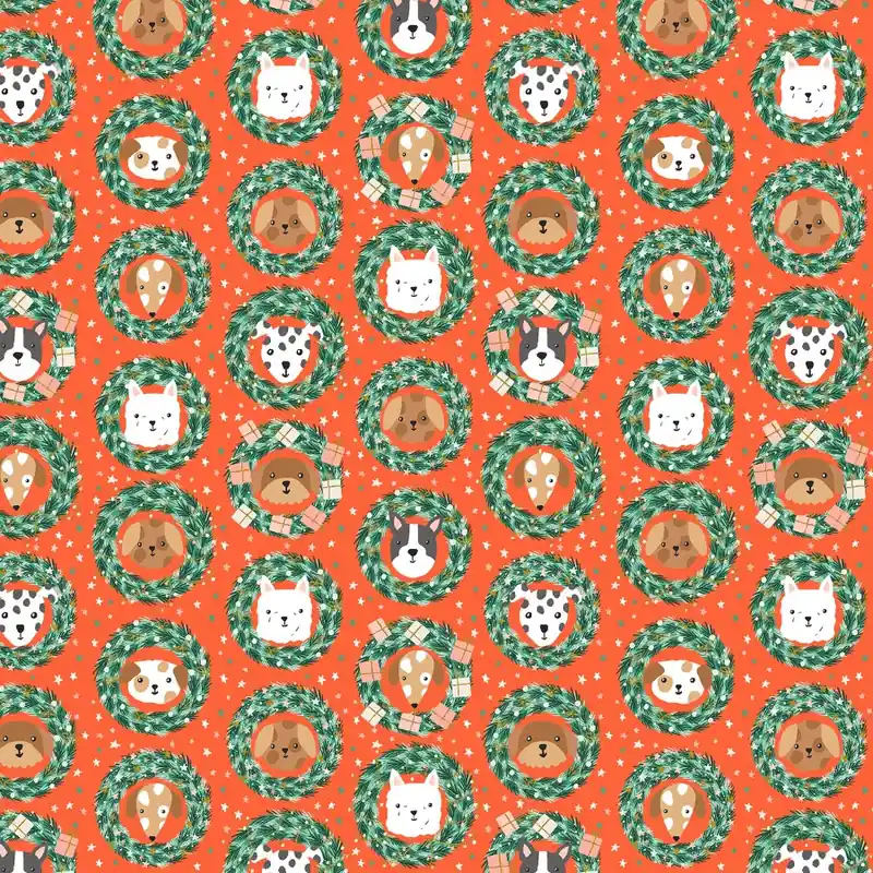 Garantierte Lieferung Merry Pawmas Holiday Bark and Bough Red Metallic