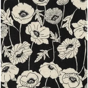 Geld-Zurück-Garantie Kokka Canvas Poppy black