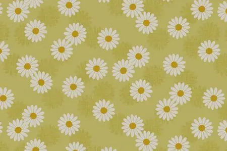 Cosmo Textiles Canvas bedruckt Daisies gelbgrün Begrenztes Angebot