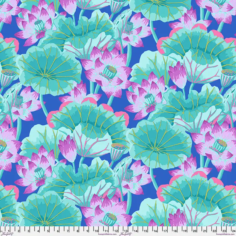 Premium Kaffe Fassett Collective Kaffe Fasset Lake Blossom Turquoise
