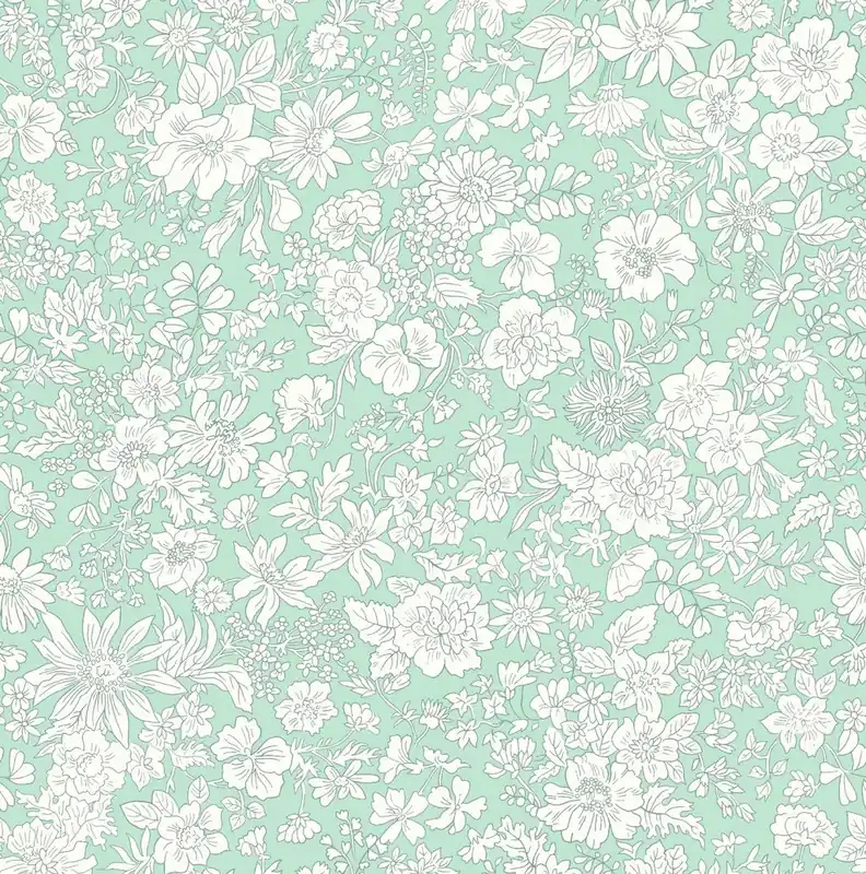 Weltweiter Versand Liberty London Quilting Cotton The Emily Belle Soft Mint