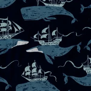 Echt Rae Ritchie Sink or Swim Whale Ships Navy