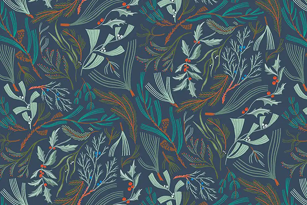 Schnäppchen Frosty Forage Rae Ritchie Dear Stella Fabric Foliage Quarts