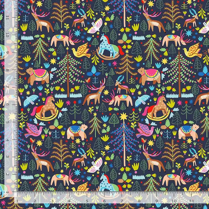 Top-Qualität Dear Stella Fabrics Blitzened Multi