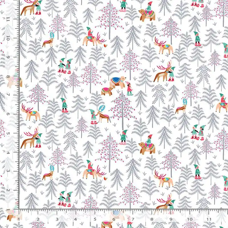 Weltweiter Versand Dear Stella Fabrics Blitzened Express Your Elf White