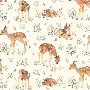 Sonderangebot Dear Stella Fabrics Little Forest Nina Stajner Little Fawn cream
