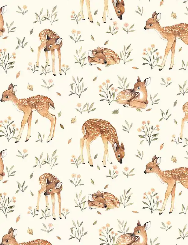 Sonderangebot Dear Stella Fabrics Little Forest Nina Stajner Little Fawn cream