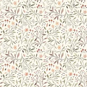 Abverkauf Dear Stella Fabrics Little Forest Nina Stajner Flora cream