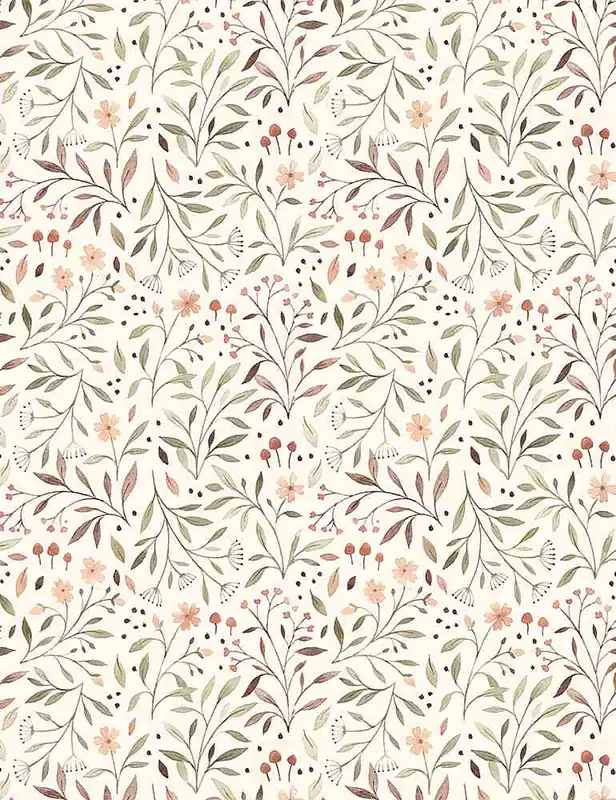Abverkauf Dear Stella Fabrics Little Forest Nina Stajner Flora cream