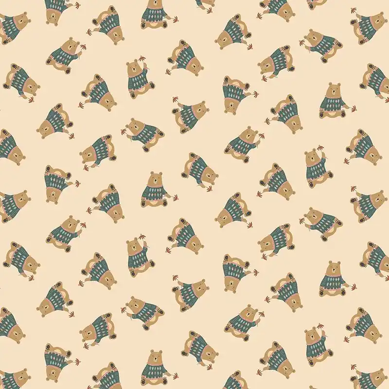 Dear Stella Fabrics Alphabet City Bear Minimum Geprüft