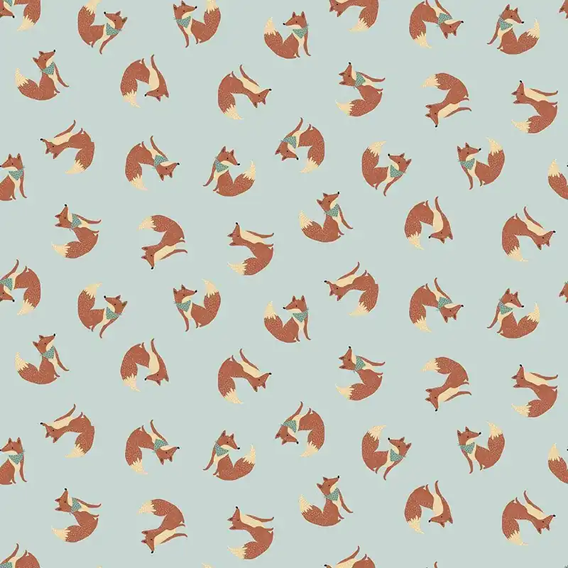 Dear Stella Fabrics Alphabet City Hey Foxy Flint Kracherpreis