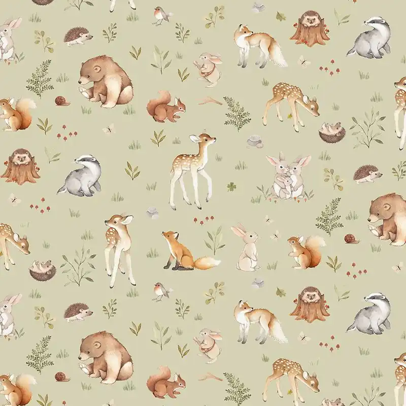 Dear Stella Fabrics Little Forest Nina Stajner Greenwood Abverkauf