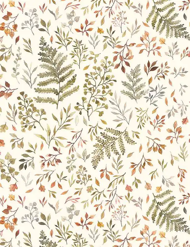 Neuheit Dear Stella Fabrics Little Forest Nina Stajner Autumn Ferns & Leaves