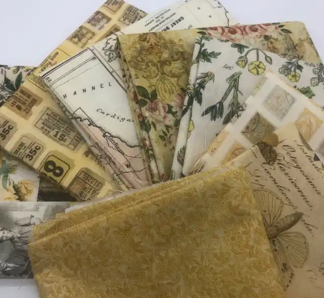 Fat Quarter Bundle Tim Holtz Palette yellow Schnäppchen
