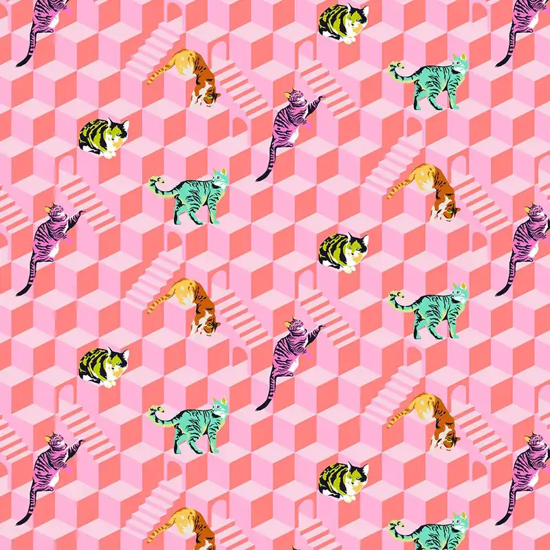 Zertifiziert Tula Pink Besties Sitting Pretty Blossom