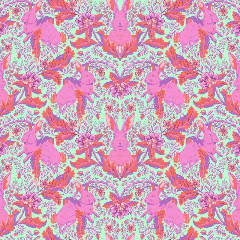 Gleich Bestellen Tula Pink Full Moon Forest II Hoppy go lucky blossom