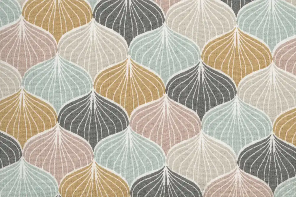 Wachstuch Alli charcoal/mustard Hochwertig