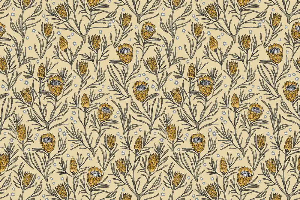 Get out and Explore Mint Tulips Gemma Earthy Botanics Yellow Pin Protea Top-Preis