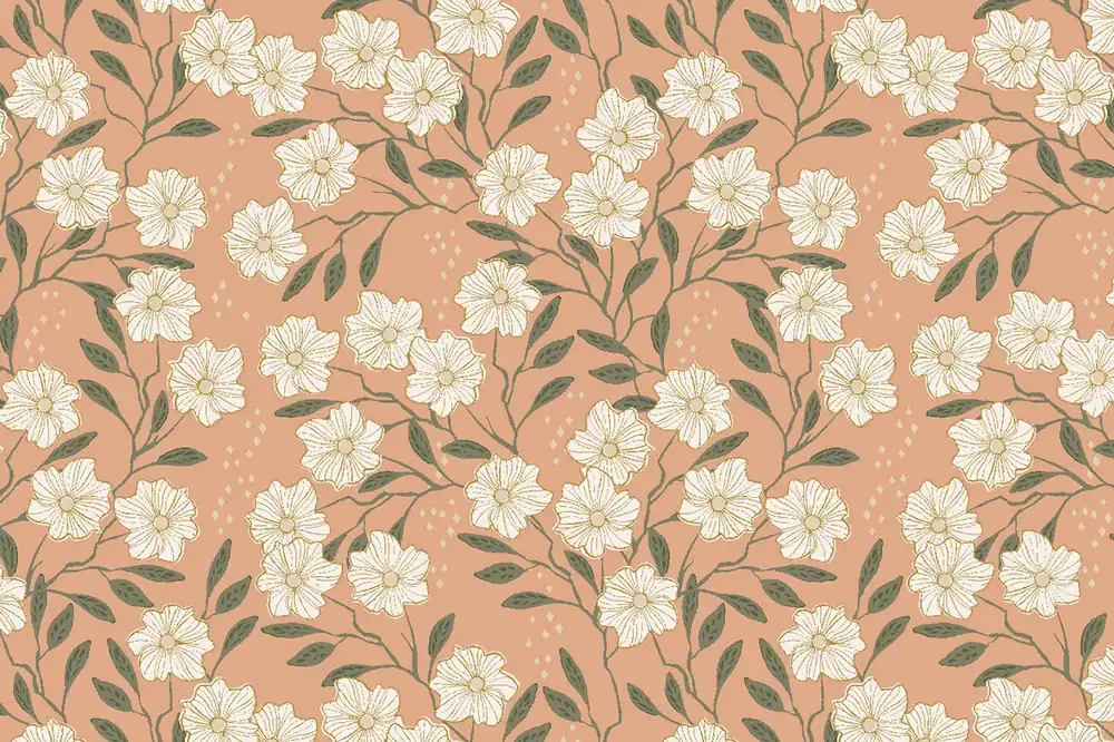 Get out and Explore Mint Tulips Wild Vines Peach Gleich Bestellen