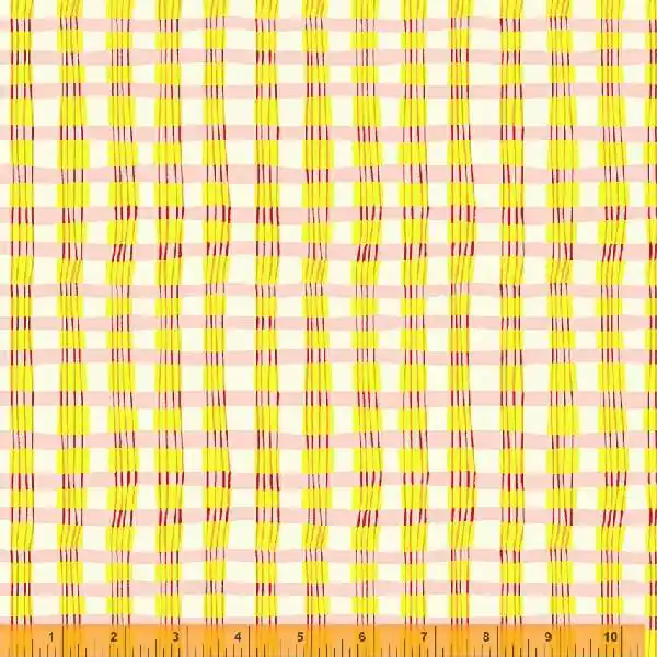 Heather Ross Lucky Rabbit Painted Plaid Pink Günstig