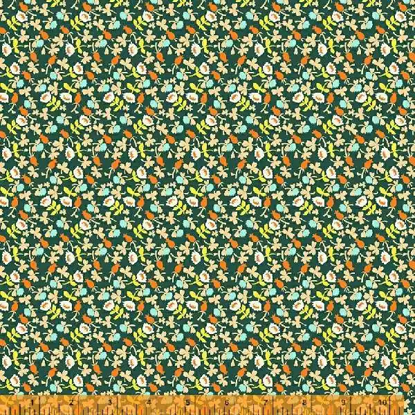 Gratis Versand Heather Ross Lucky Rabbit Calico Blooms teal