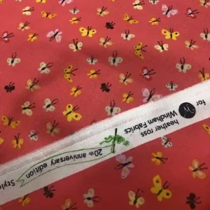 Weltweiter Versand Heather Ross 20th Anniversary butterflies coral