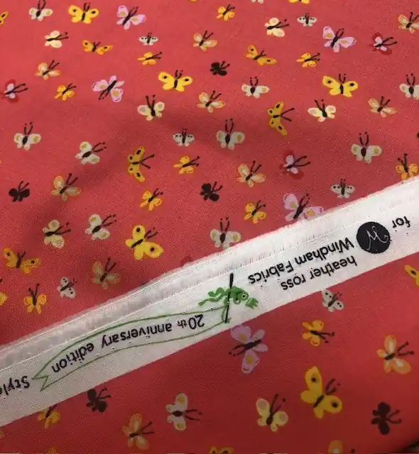 Weltweiter Versand Heather Ross 20th Anniversary butterflies coral