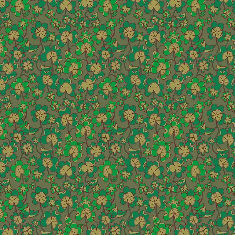 Geprüft Heather Ross Forestburgh Clover olive