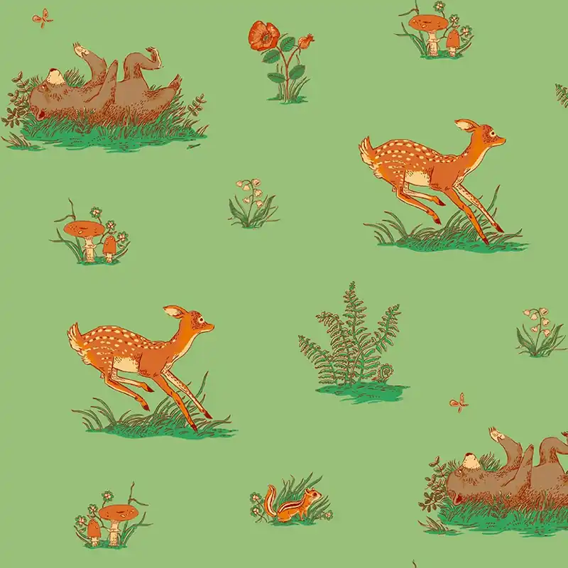 Sichere Zahlung Heather Ross Forestburgh Beargrass sage