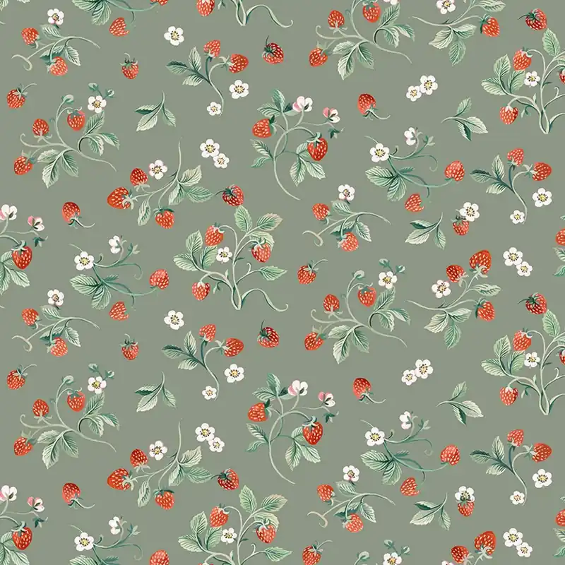 Robin by Clare Therese Gray Strawberries dark sage Ab Werk