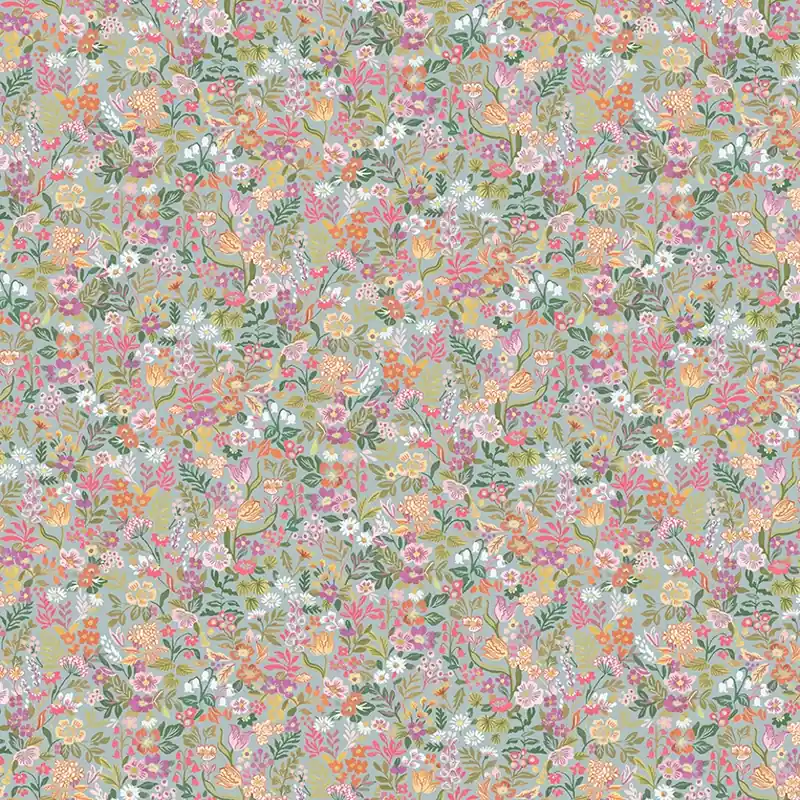 Solange Der Vorrat Reicht Robin by Clare Therese Gray Ditsy Garden grey