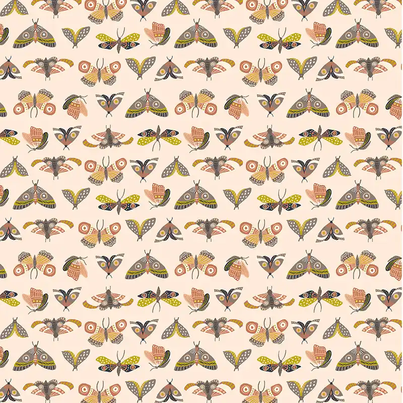 Monaluna Jennifer Moore Under the Canopy Moonlit Moths Blush Meistverkauft