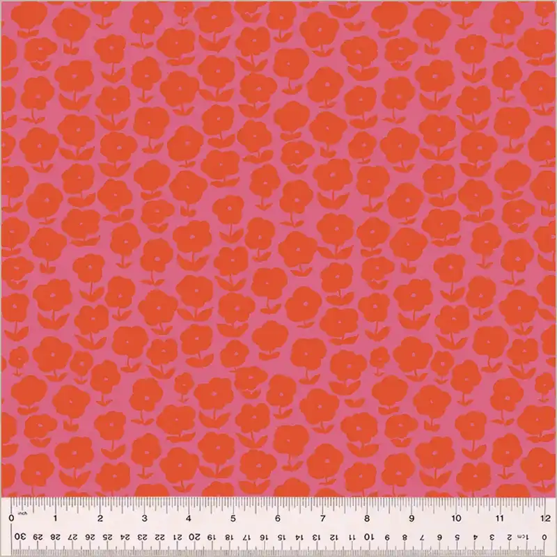 Hochwertig Heather Ross Ruby and Bee Blenders Puffy Daisy Purple/Red