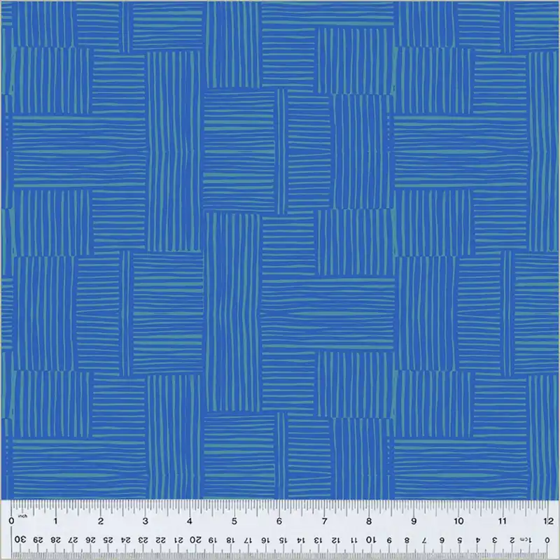 Heather Ross Ruby and Bee Blenders Woven Pool/Majorelle Begrenztes Angebot