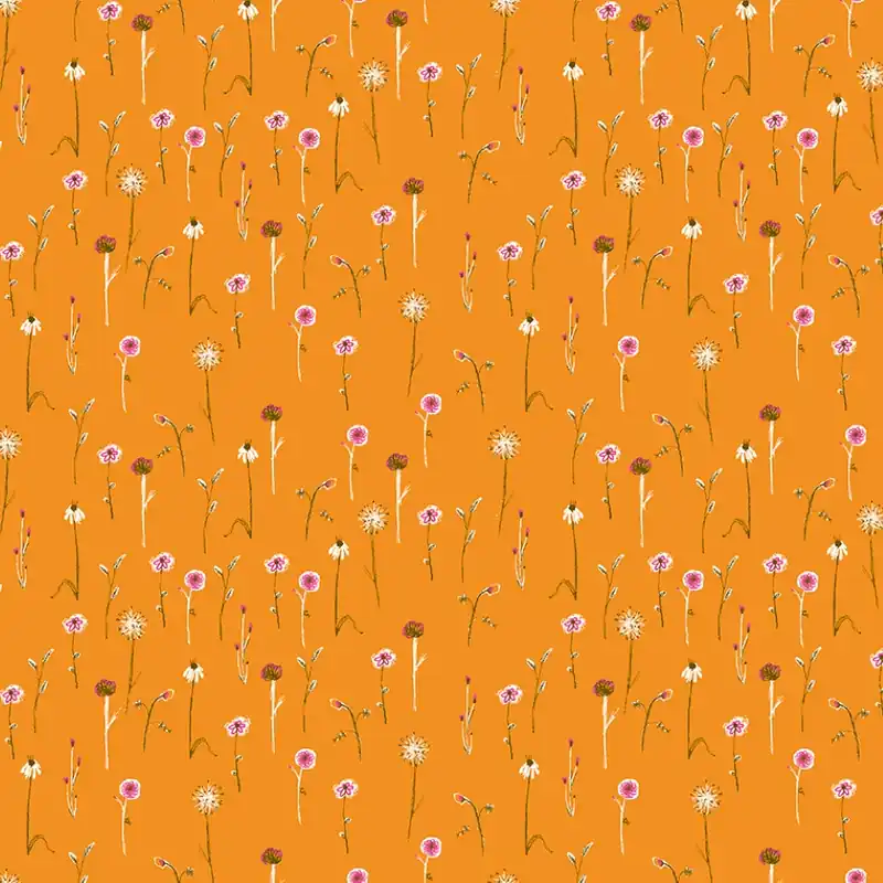 Günstig Heather Ross Studio Edit Wildflowers orange