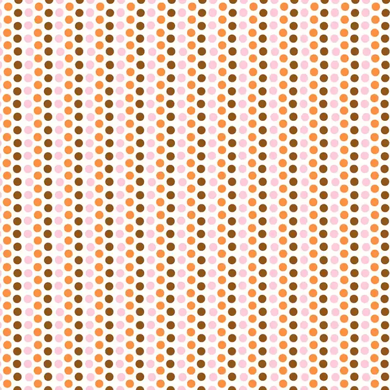 Expressversand Heather Ross Studio Edit Dots Pink & Orange