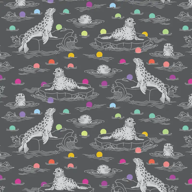 Preisknaller Tula Pink Graywork True Color Seal The Deal Carbon