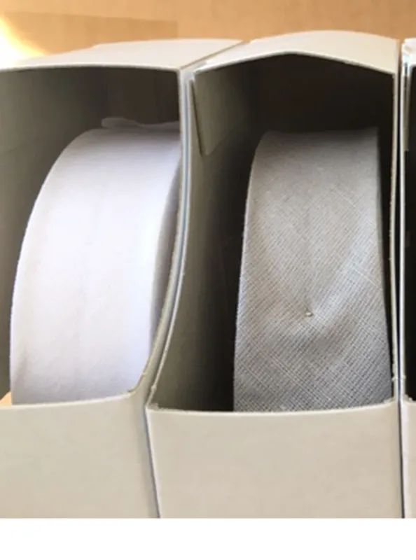 Schrägband gefalzt 30 mm hellgrau Beliebt