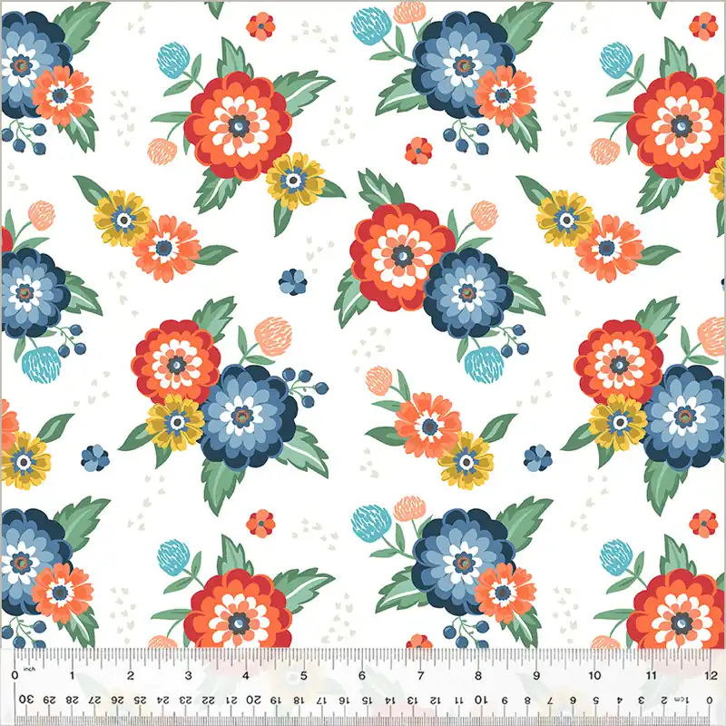 Clover & Dot Allisson Harris Cluck Cluck Sew Dahlia Bouquets White Direktkauf