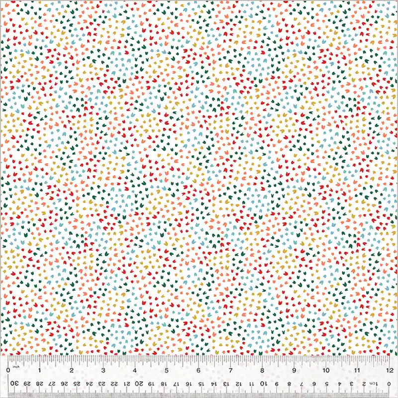 Nur Für Kurze Zeit Clover & Dot Allisson Harris Cluck Cluck Sew Scattered Petals White