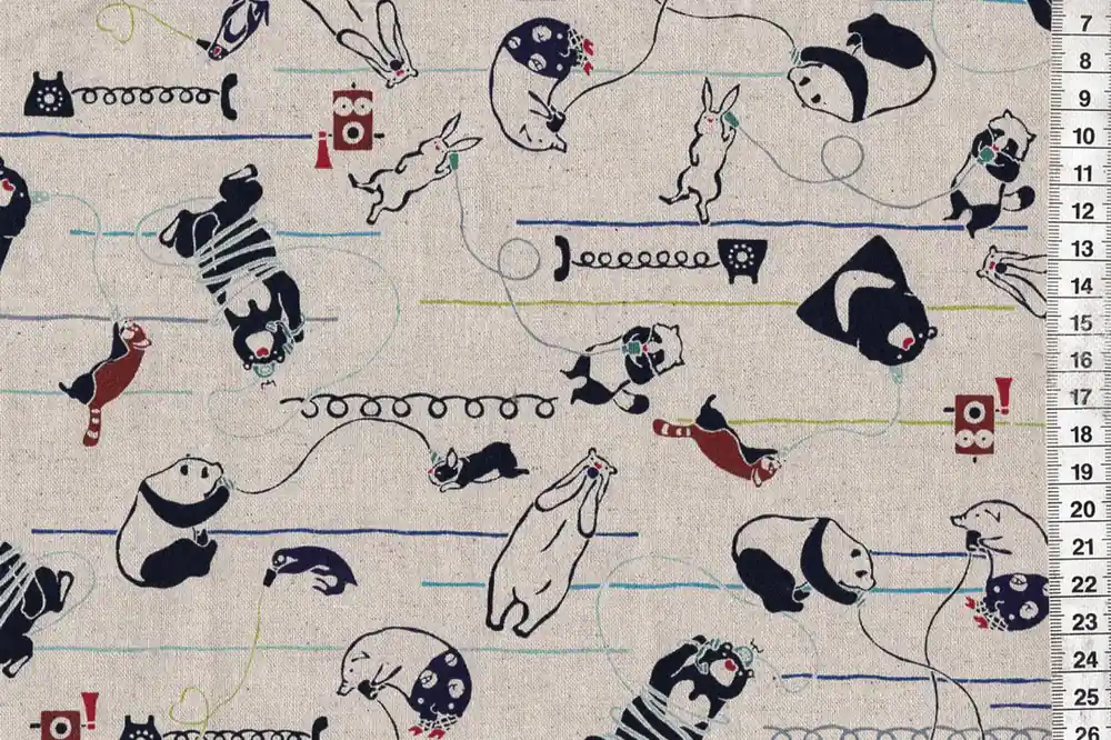 Ausverkauf Wachstuch Kokka animals beige Telefon