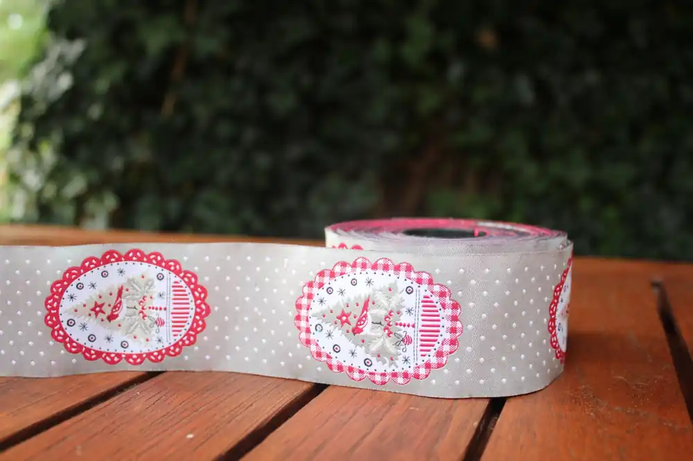 Webband Weihnachtsbaum grau Nur Für Kurze Zeit