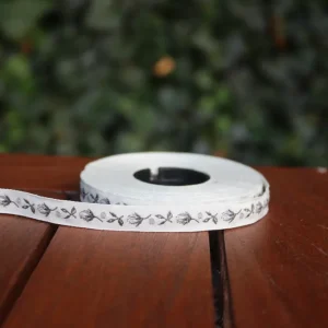 Preisreduziert Webband Rosenknospe lila/natur