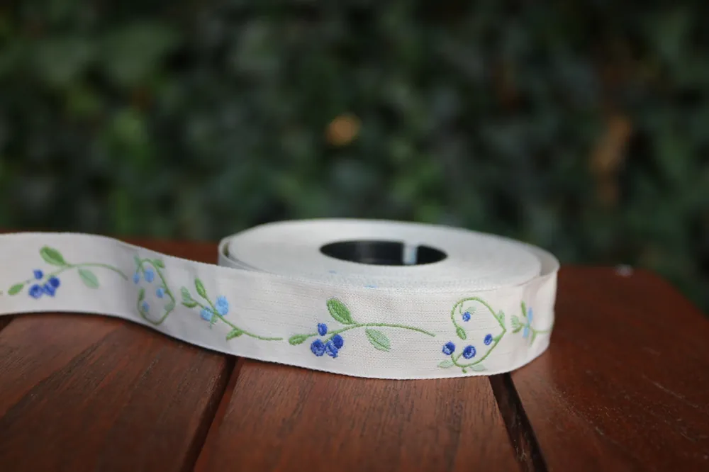 Webband Beerenherz blau Heute Kaufen