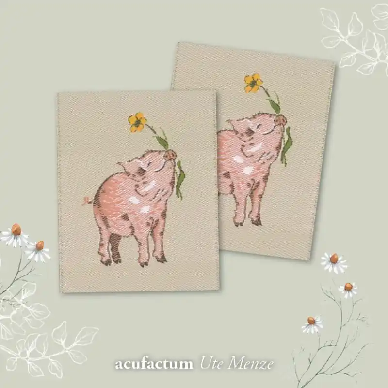 Patch/Flicken Schweinchen Abverkauf